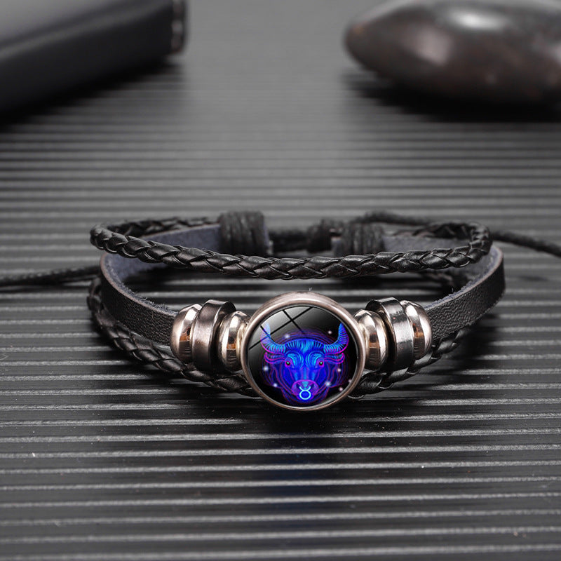 Bracelet Signe Astrologique Tressé (Brille dans la nuit)