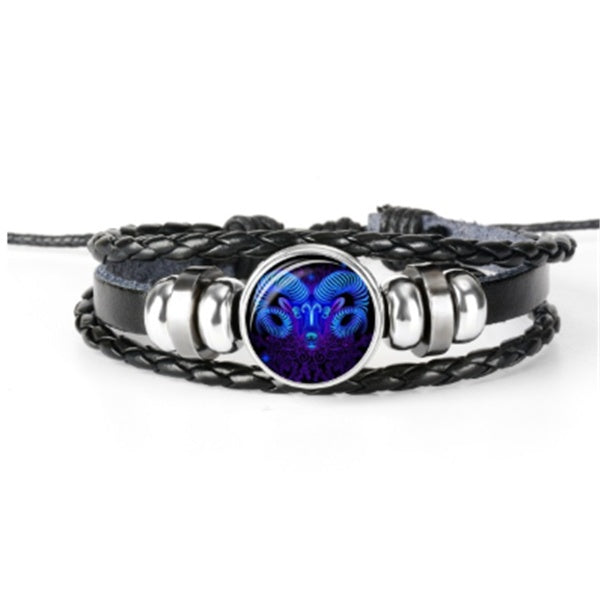 Bracelet Signe Astrologique Tressé (Brille dans la nuit)