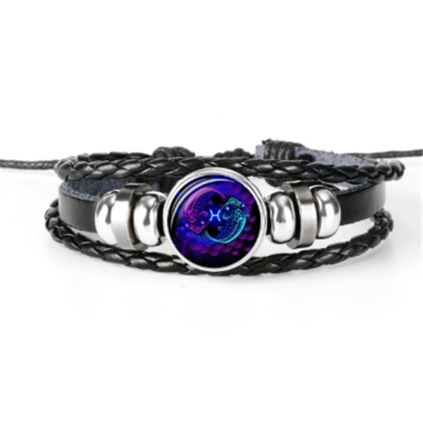 Bracelet Signe Astrologique Tressé (Brille dans la nuit)