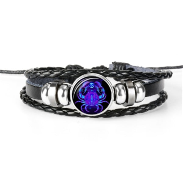 Bracelet Signe Astrologique Tressé (Brille dans la nuit)