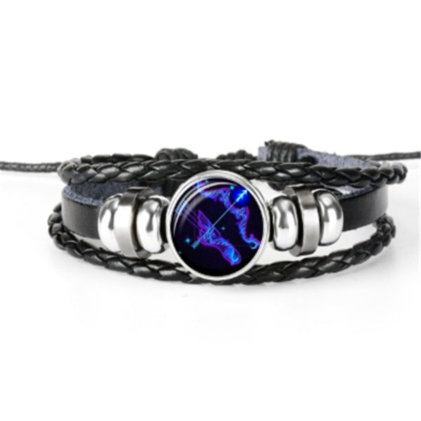 Bracelet Signe Astrologique Tressé (Brille dans la nuit)