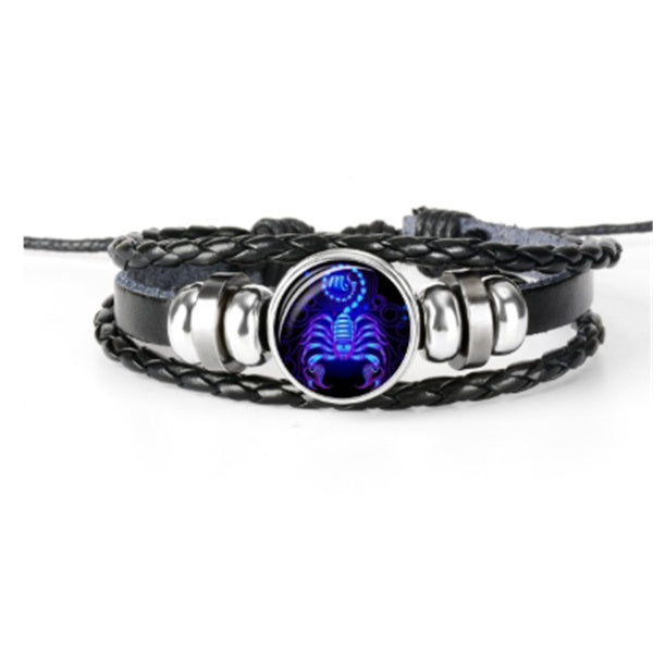 Bracelet Signe Astrologique Tressé (Brille dans la nuit)