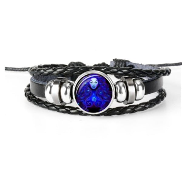 Bracelet Signe Astrologique Tressé (Brille dans la nuit)