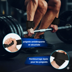 Crochets de Musculation avec Bandes de Poignet