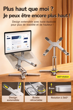 Support Ordinateur Ergonomique Réglable – Améliore la Posture & Réduit les Douleurs au Bureau