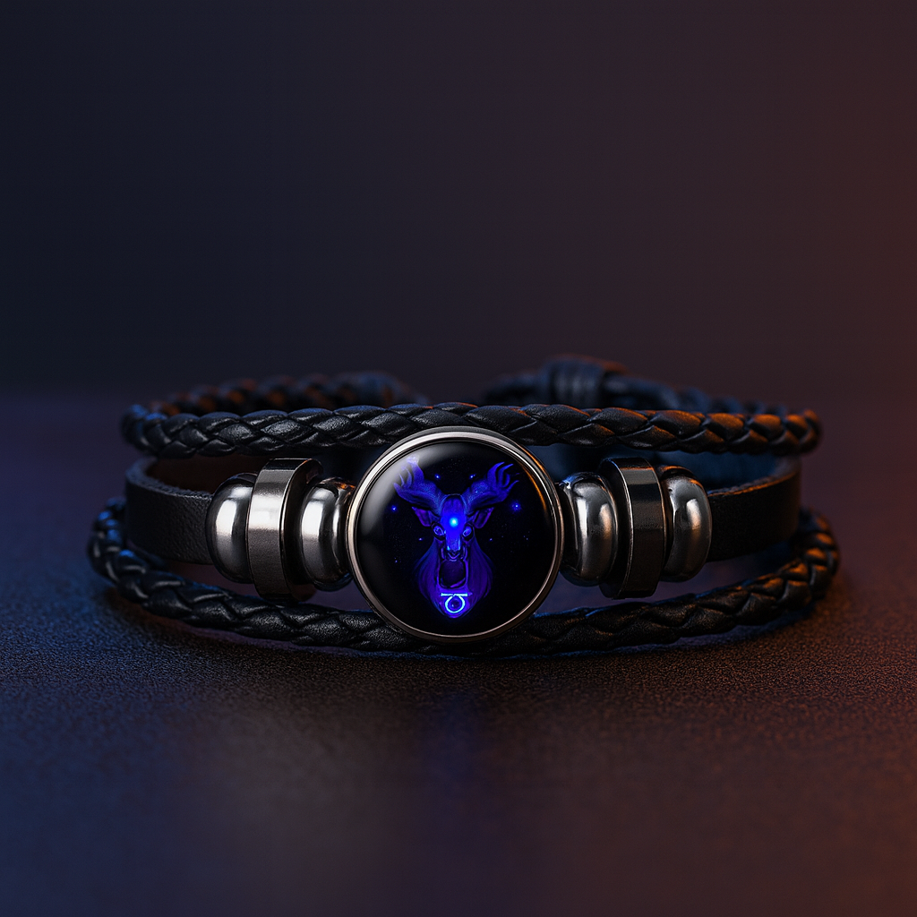 Bracelet Signe Astrologique Tressé (Brille dans la nuit)