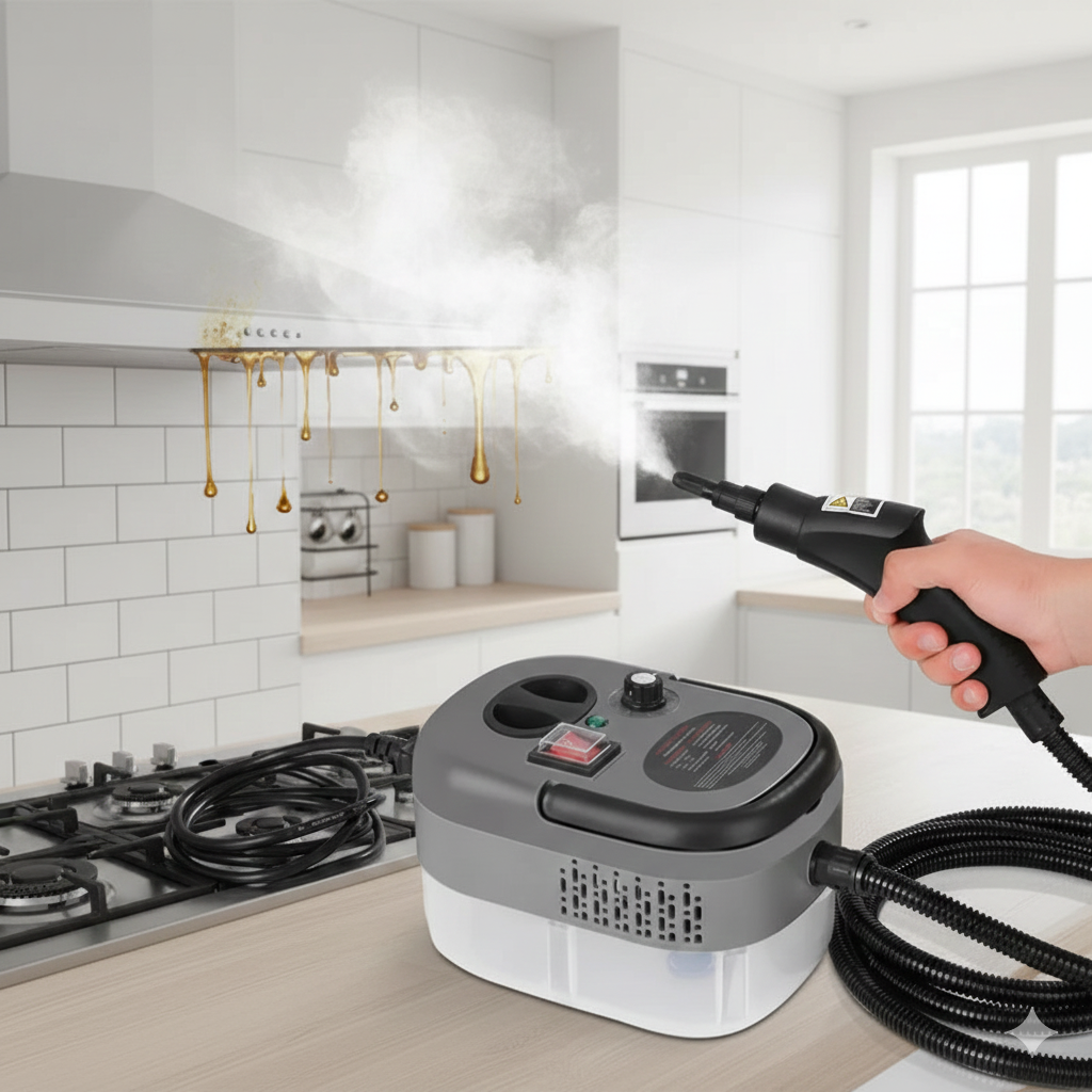 Nettoyeur Vapeur Haute Pression 2500W – Dégraissage Instantané & Désinfection 105°C